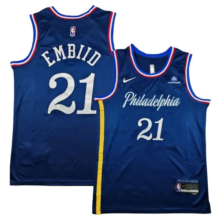 Philadelphia 76ers 2025_26 City Edition Swingman Jersey - Navy - Joel Embiid