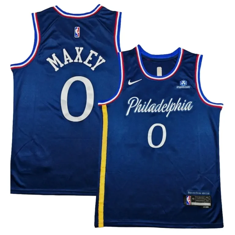 Philadelphia 76ers 2025_26 City Edition Swingman Jersey - Navy - Tyrese Maxey