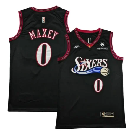 Philadelphia 76ers Classic Edition Jersey - Black - Tyrese Maxey