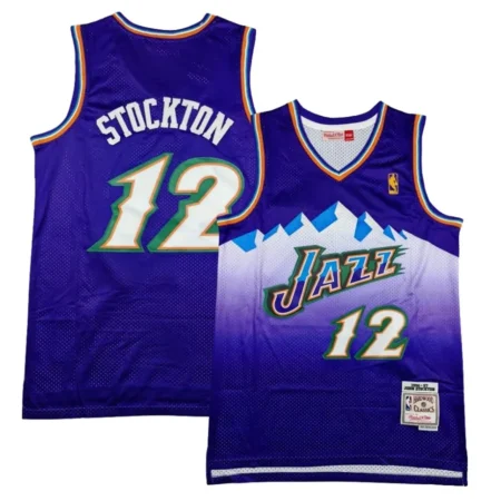 Utah Jazz John Stockton 1996 Hardwood Classics Road Jersey