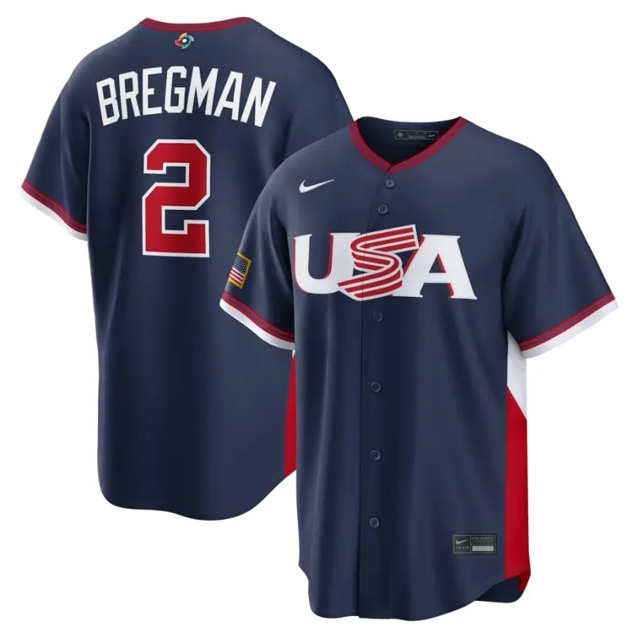 Baseball Alex Bregman Nike Navy 2026 World Baseball Classic Stadium Jersey