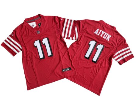 Brandon Aiyuk 49ers Scarlet Alternate Vapor Limited Jersey Stitched