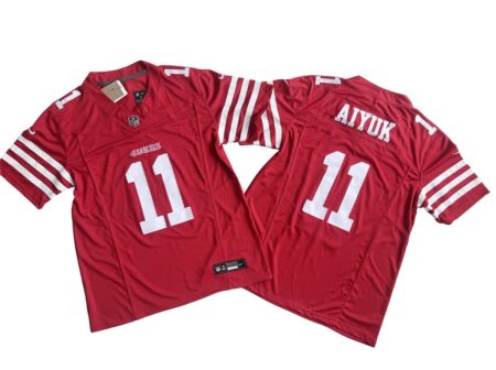 Brandon Aiyuk 49ers Scarlet Vapor Limited Jersey Stitched