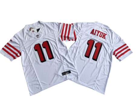 Brandon Aiyuk 49ers White Alternate Vapor Limited Jersey Stitched