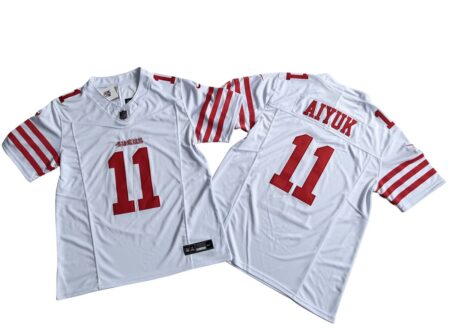 Brandon Aiyuk 49ers White Vapor Limited Jersey Stitched