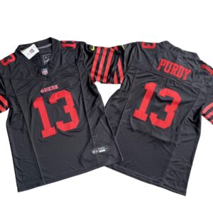 Brock Purdy 49ers Black Vapor Limited Jersey Stitched