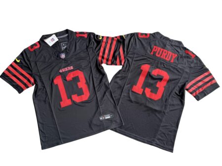 Brock Purdy 49ers Black Vapor Limited Jersey Stitched