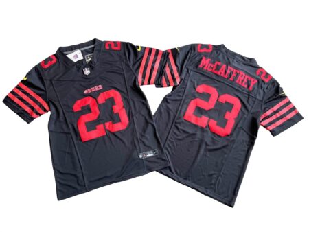 Christian McCaffrey 49ers Vapor Limited Jersey Stitched – Black