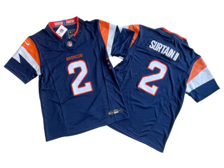 Broncos Patrick Surtain II Navy Alternate Vapor Limited Jersey Stitched