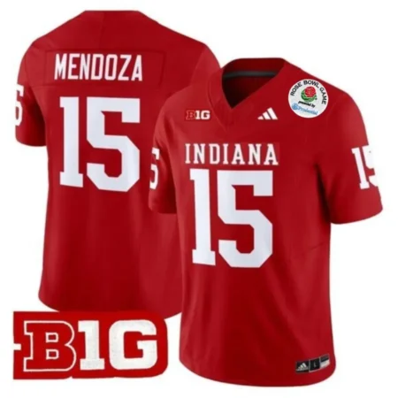 Fernando Mendoza 15 Indiana Red Prudential Patch Jersey