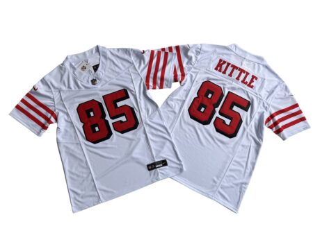 George Kittle 49ers White Alternate Vapor Limited Jersey Stitched