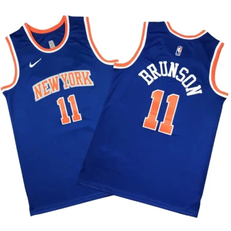 Jalen Brunson Knicks Jersey Stitched – Blue – Icon Edition