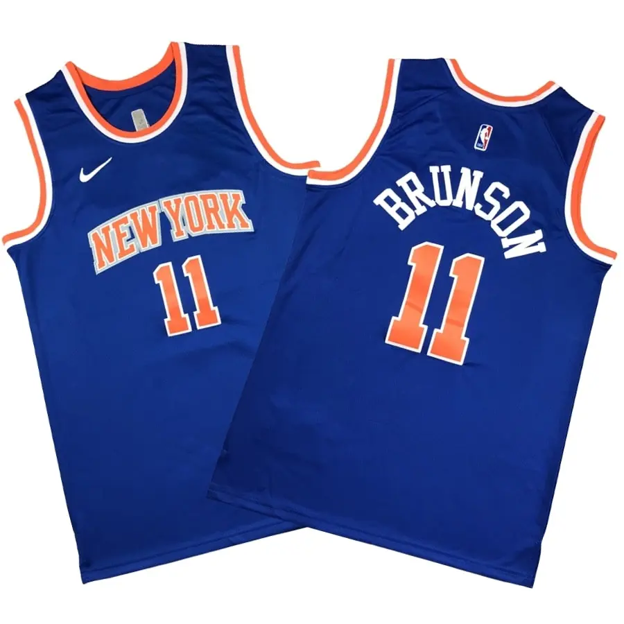 Jalen Brunson Knicks Jersey Stitched – Blue – Icon Edition