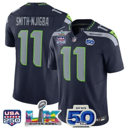 Jaxon-Smith-Njigba-Seahawks-Navy-Bowl-LX-50th-USA-250-Patch-Limited-Jersey-Stitched
