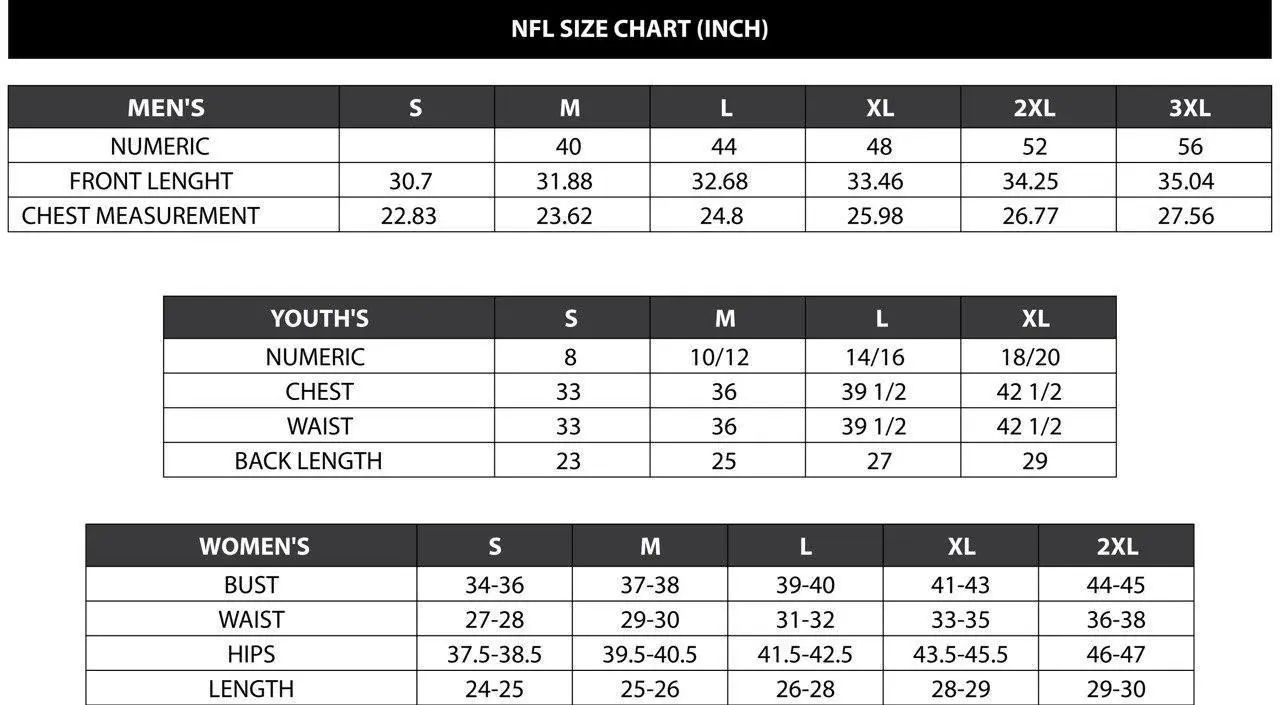 NFLSIZECHART