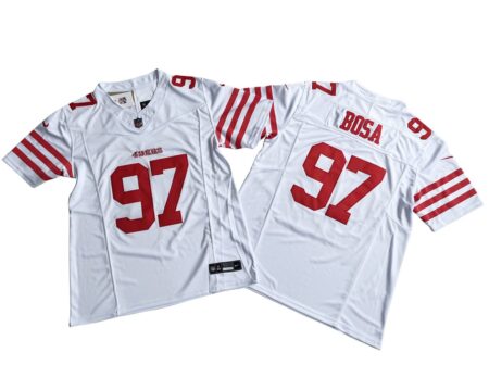Nick Bosa 97 49ers Vapor Limited Jersey Stitched – White