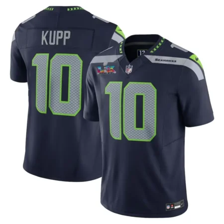 Seahawks #10 Cooper Kupp 2026 Bowl LX Patch Navy Limited Jersey