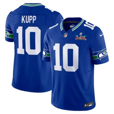 Seahawks Cooper Kupp Royal Alternate 2026 Bowl LX Patch Limited Jersey