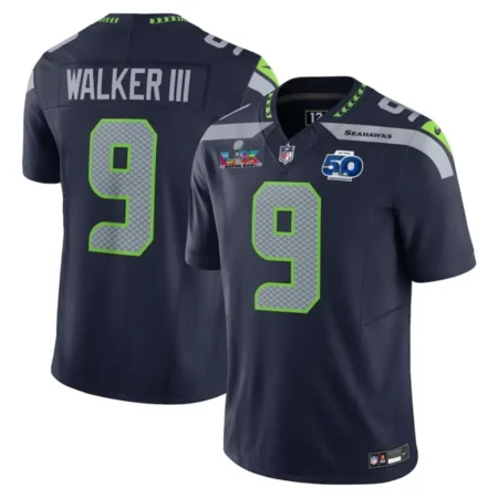 Seahawks Kenneth Walker III Navy 2026 Bowl LX Patch Limited Jersey