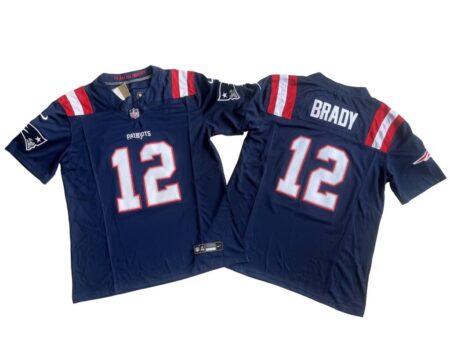 Tom Brady Patriots Retired Player Jersey Stitched – Navy