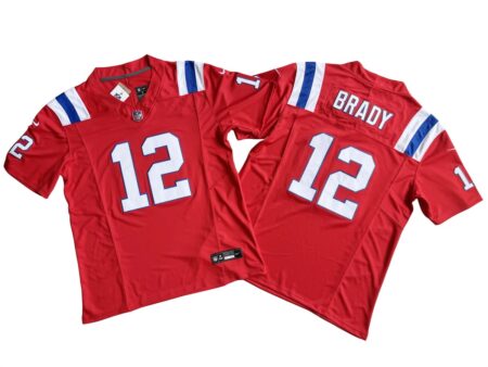 Tom Brady Patriots Retired Player Jersey Stitched – Red