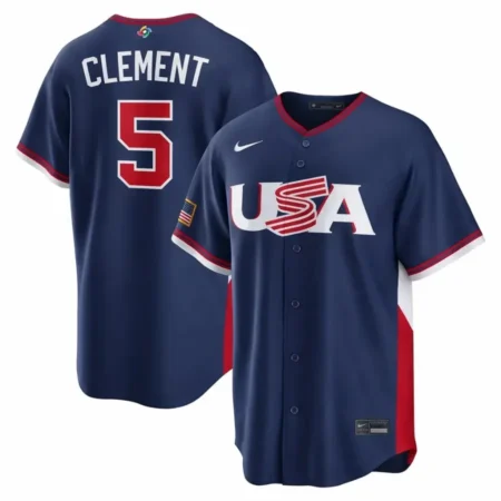 USA Baseball Ernie Clement Navy 2026 World Baseball Classic Stadium Jersey