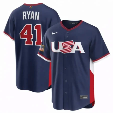 USA Baseball Joe Ryan Navy 2026 World Baseball Classic Stadium Jersey