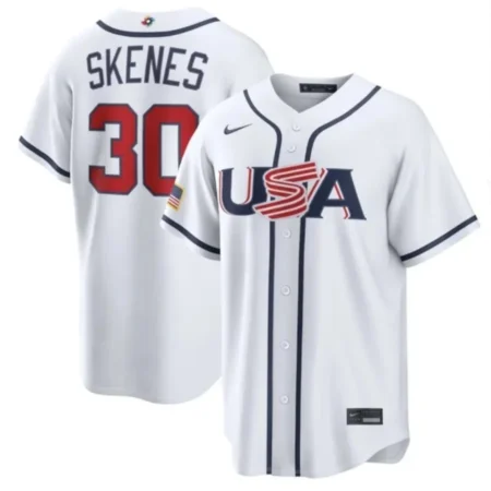 USA Baseball Paul Skenes White 2026 World Baseball Classic Stadium Jersey