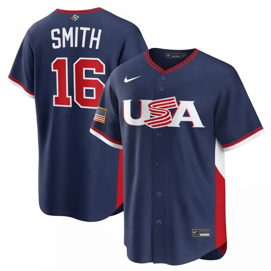 USA Baseball Will Smith Navy 2026 World Baseball Classic Stadium Jersey