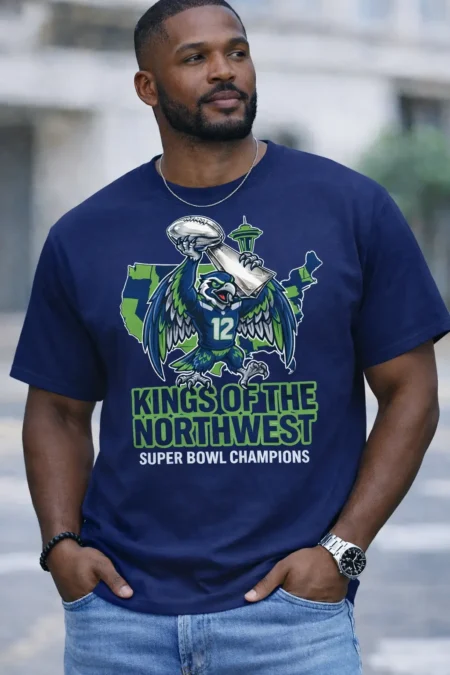 Seattle Seahawks 2026 Champions Super Bowl LX T-Shirt navy