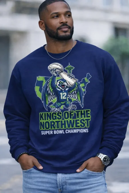 Seattle Seahawks 2026 Champions Super Bowl LX T-Shirt navy